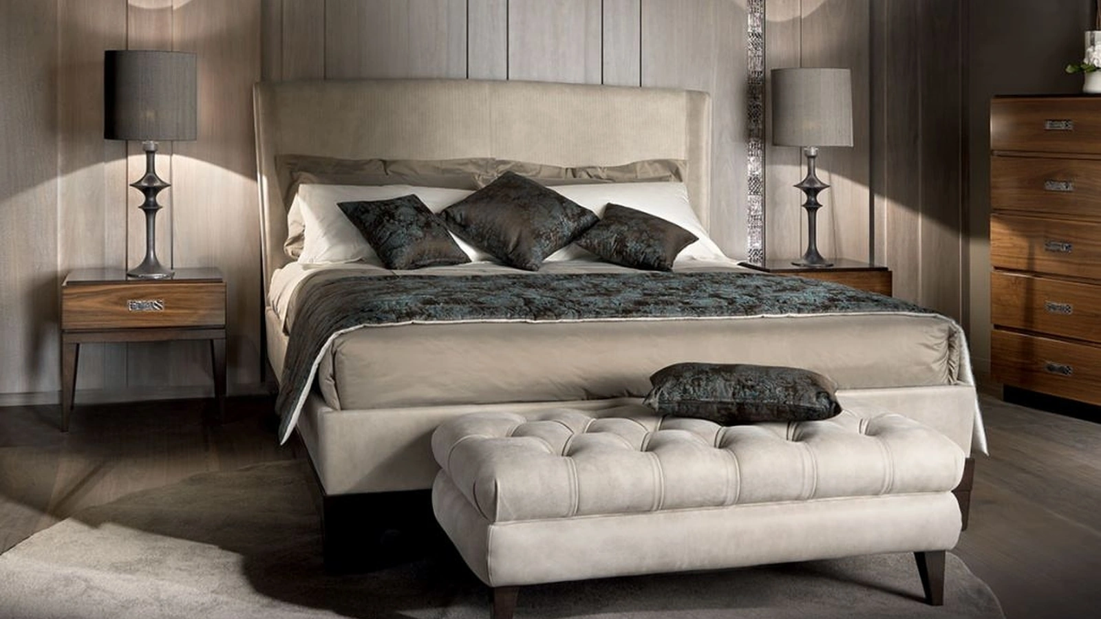 Letto in pelle Segreti S993 di Arte Brotto