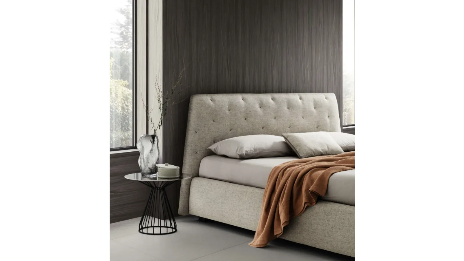 Letto matrimoniale con testiera Atrium di Le Comfort