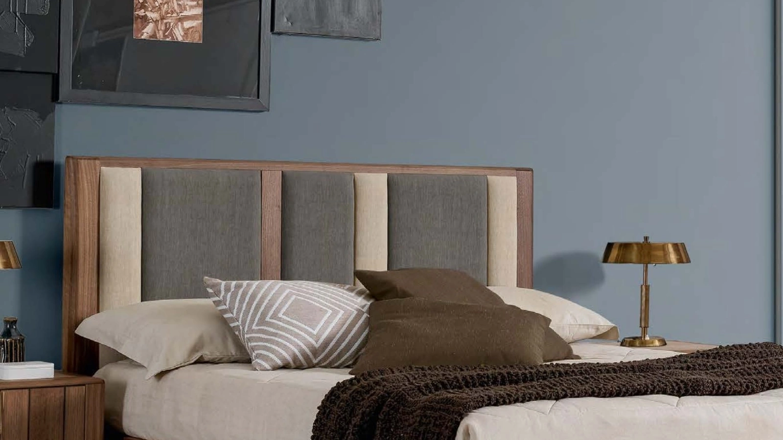 Letto Domino imbottito di Modesign