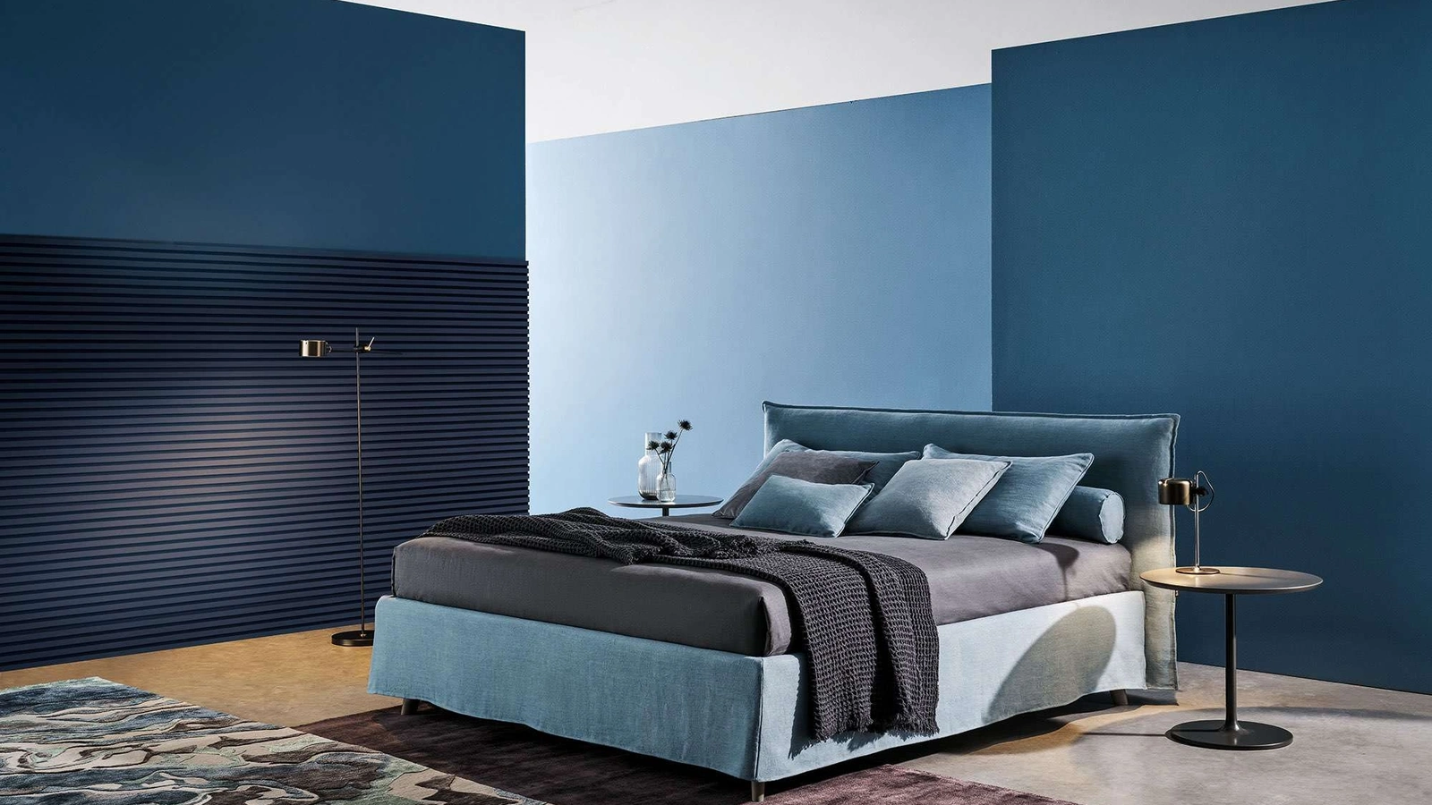 Letto in tessuto con testiera Edo di Twils