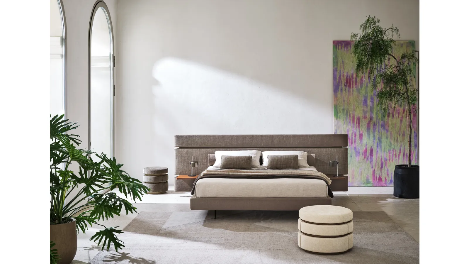 Letto matrimoniale Infinito con box contenitore di Twils