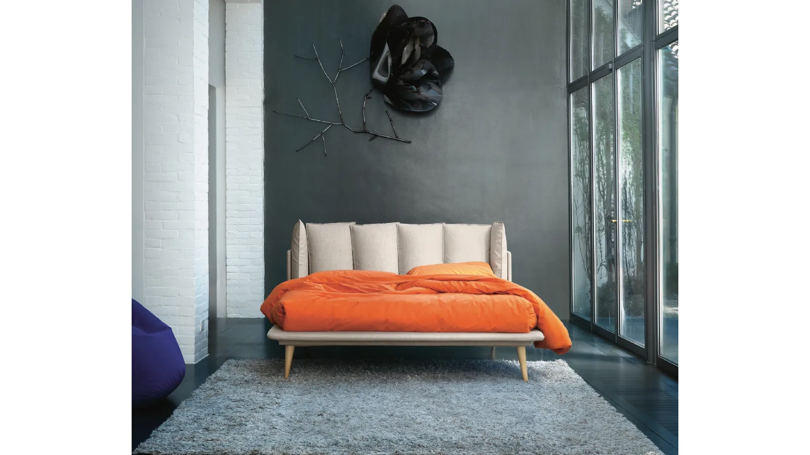 Letto con testiera Birdland di Noctis
