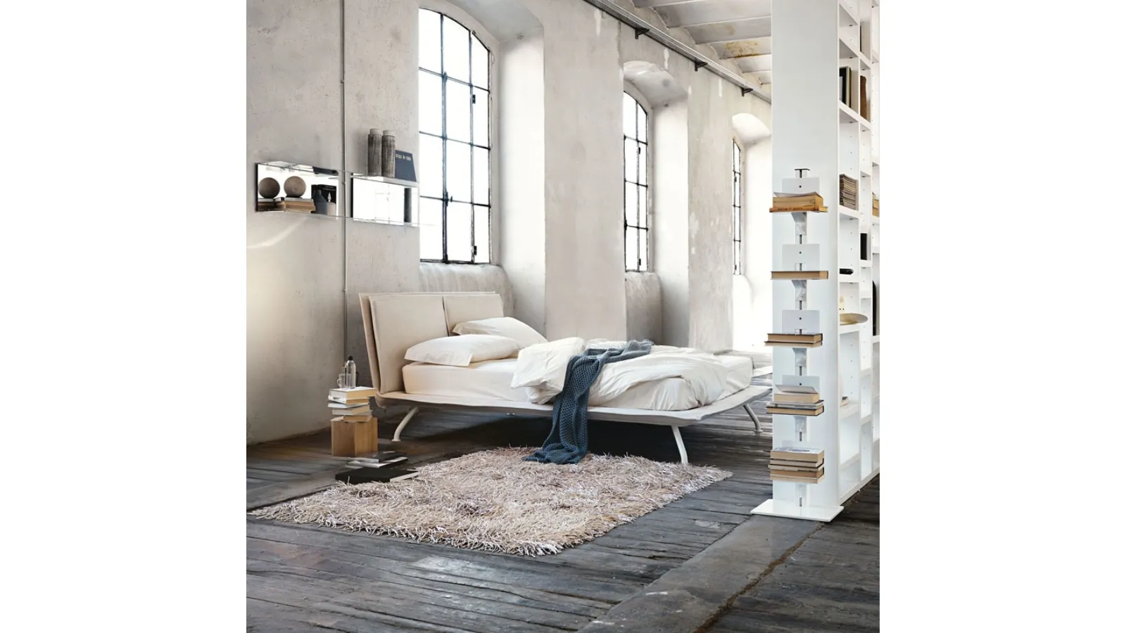 Letto moderno con testiera imbottita Kenny di Noctis