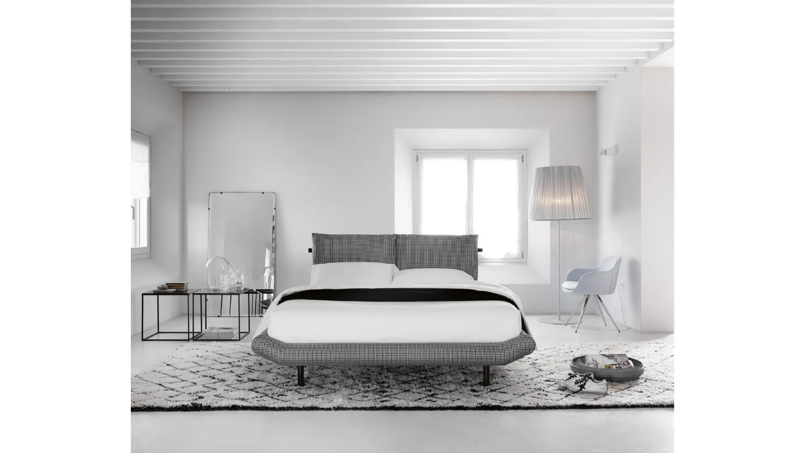 Letto in tessuto imbottito Noah di Noctis
