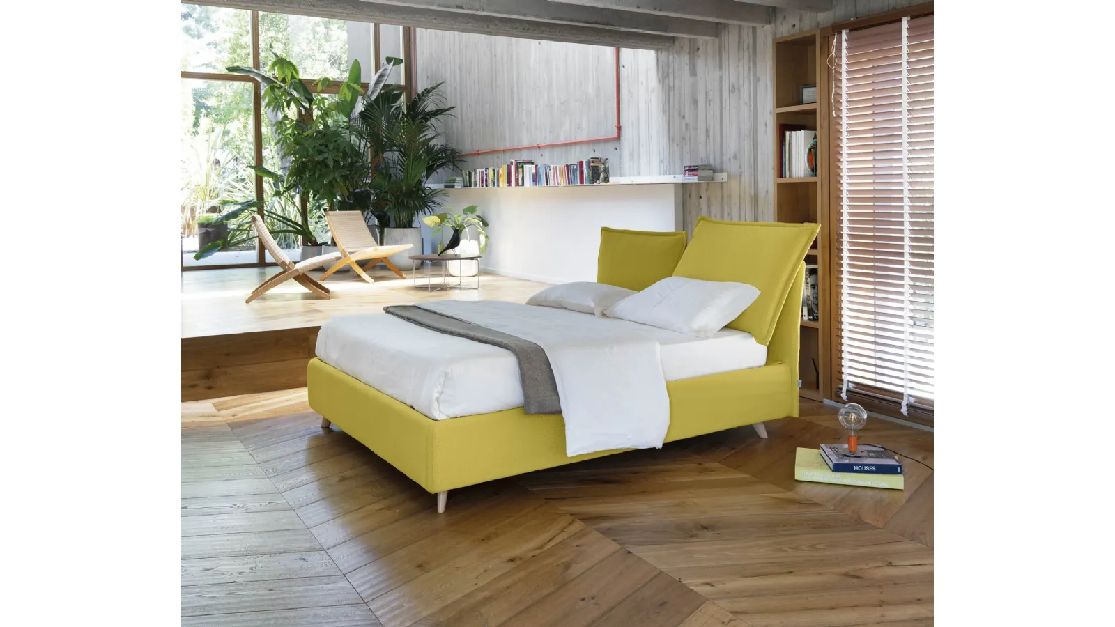 Letto moderno in tessuto imbottito So Pop di Noctis