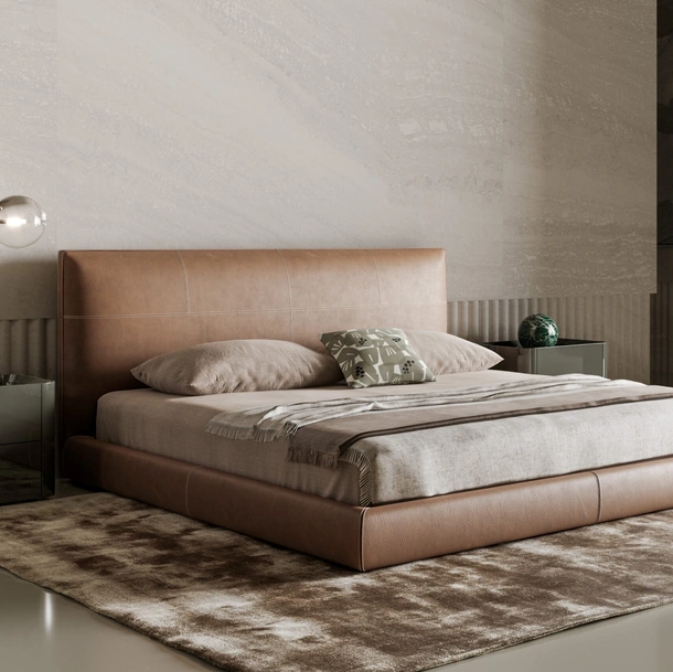 Letto in pelle Oris di Bonaldo