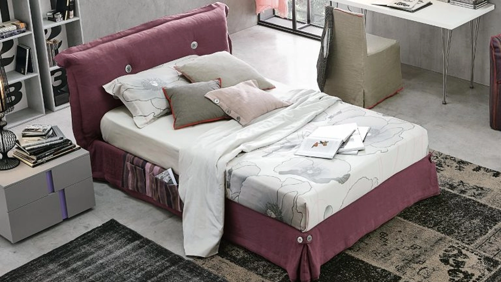 Letto singolo con testiera Amami di Tomasella
