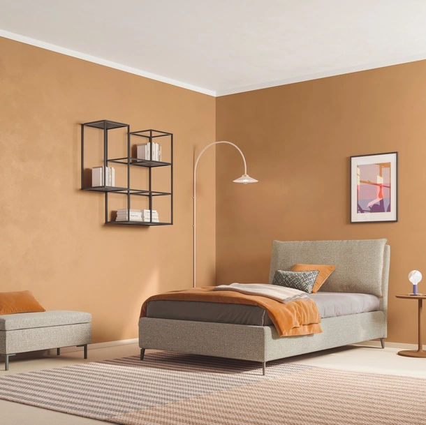 Letto Singolo in tessuto Blanca di Twils