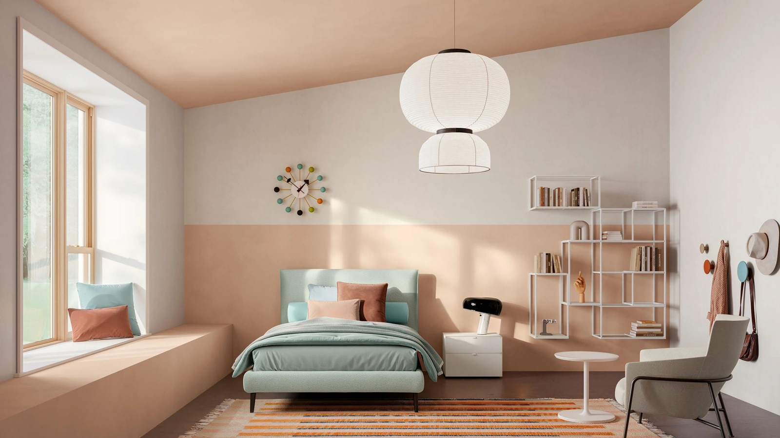 Letto Singolo in tessuto con testiera Dread di Twils