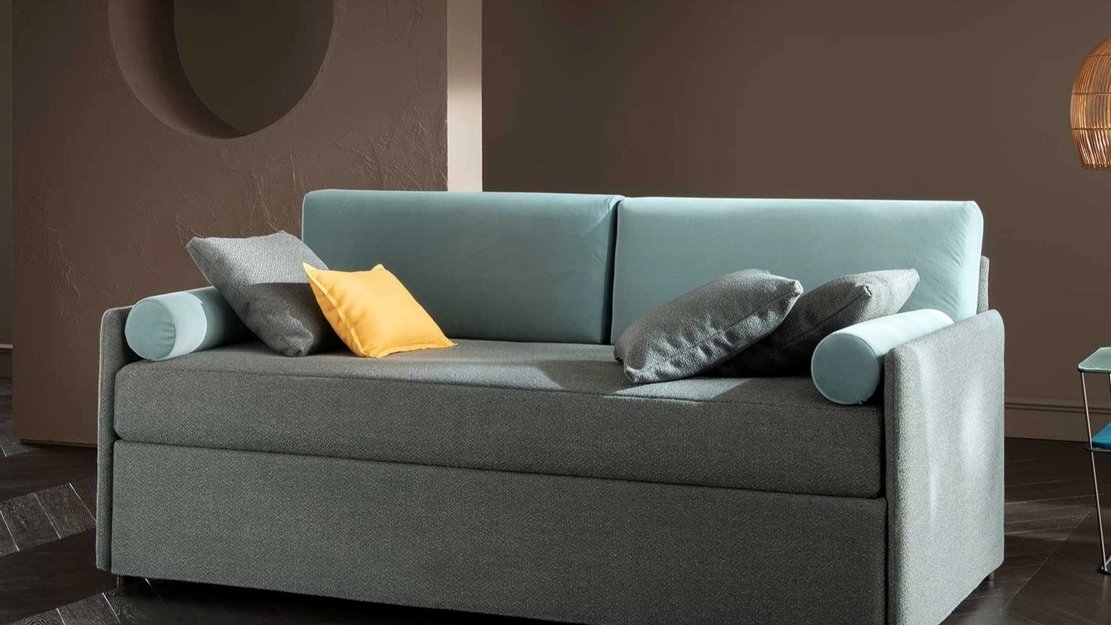 Letto singolo in tessuto con box contenitore Soul Young Teddy Ponte di Altrenotti