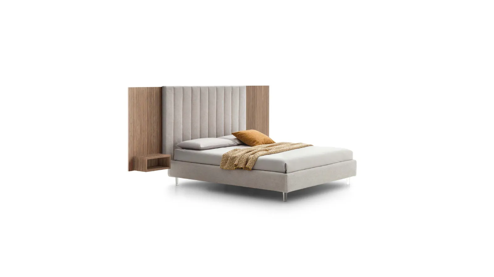 Letto Tile in tessuto imbottito di Le Comfort