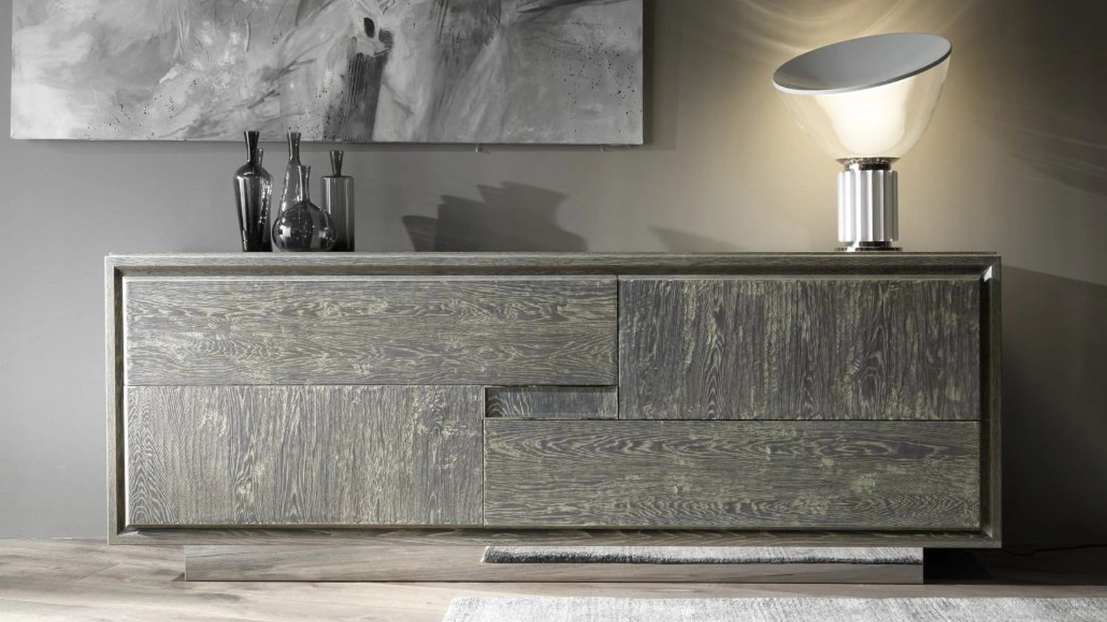 Madia Segreti S490 in legno massello di Rovere con vano segreto di Arte Brotto