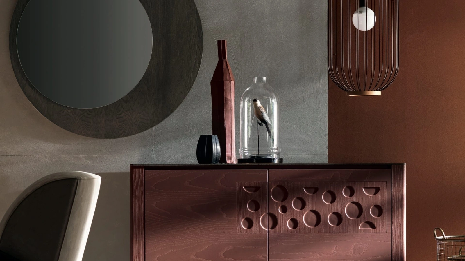 Madia a due ante in legno con decoro Fly di Modo 10