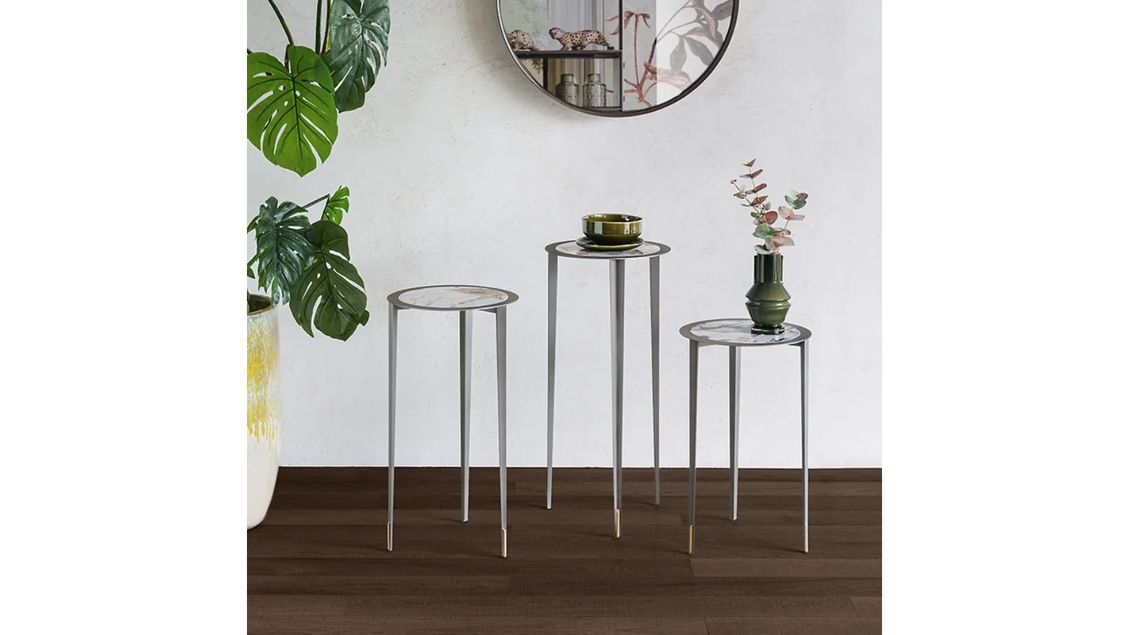 Consolle moderna su più livelli Brio Keramic di Cattelan Italia