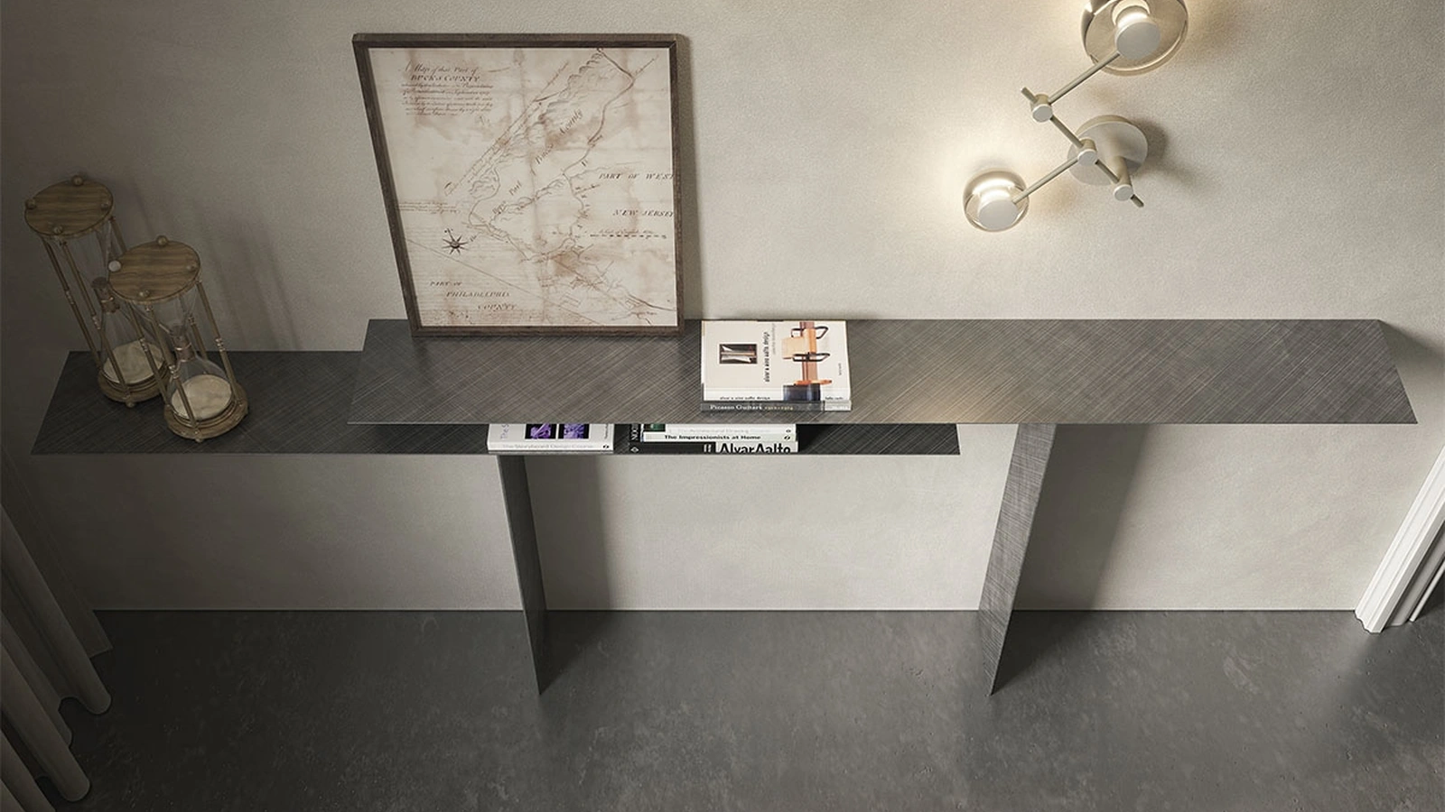 Consolle di design in acciaio Tee di Cattelan Italia