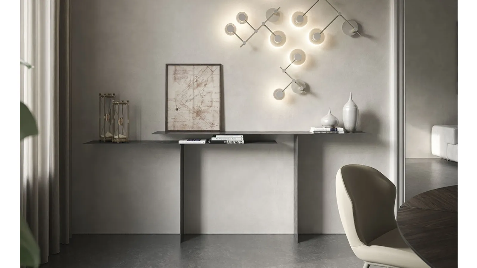 Consolle di design in acciaio Tee di Cattelan Italia