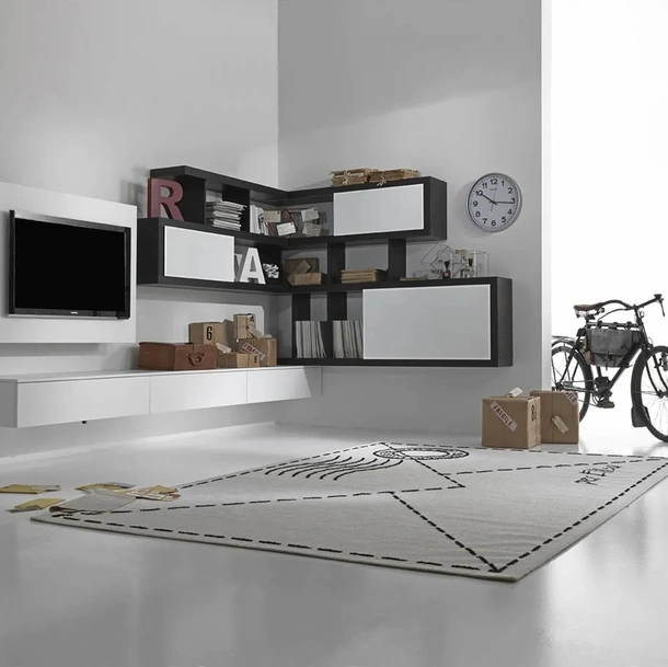 Mobile Porta Tv Rack Free in laccato opaco di Fimar