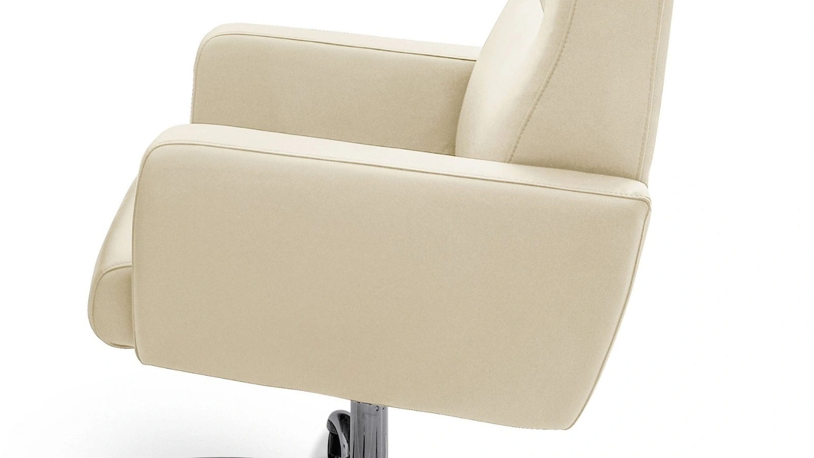 Poltrona girevole in ecopelle Gotham di Modesign