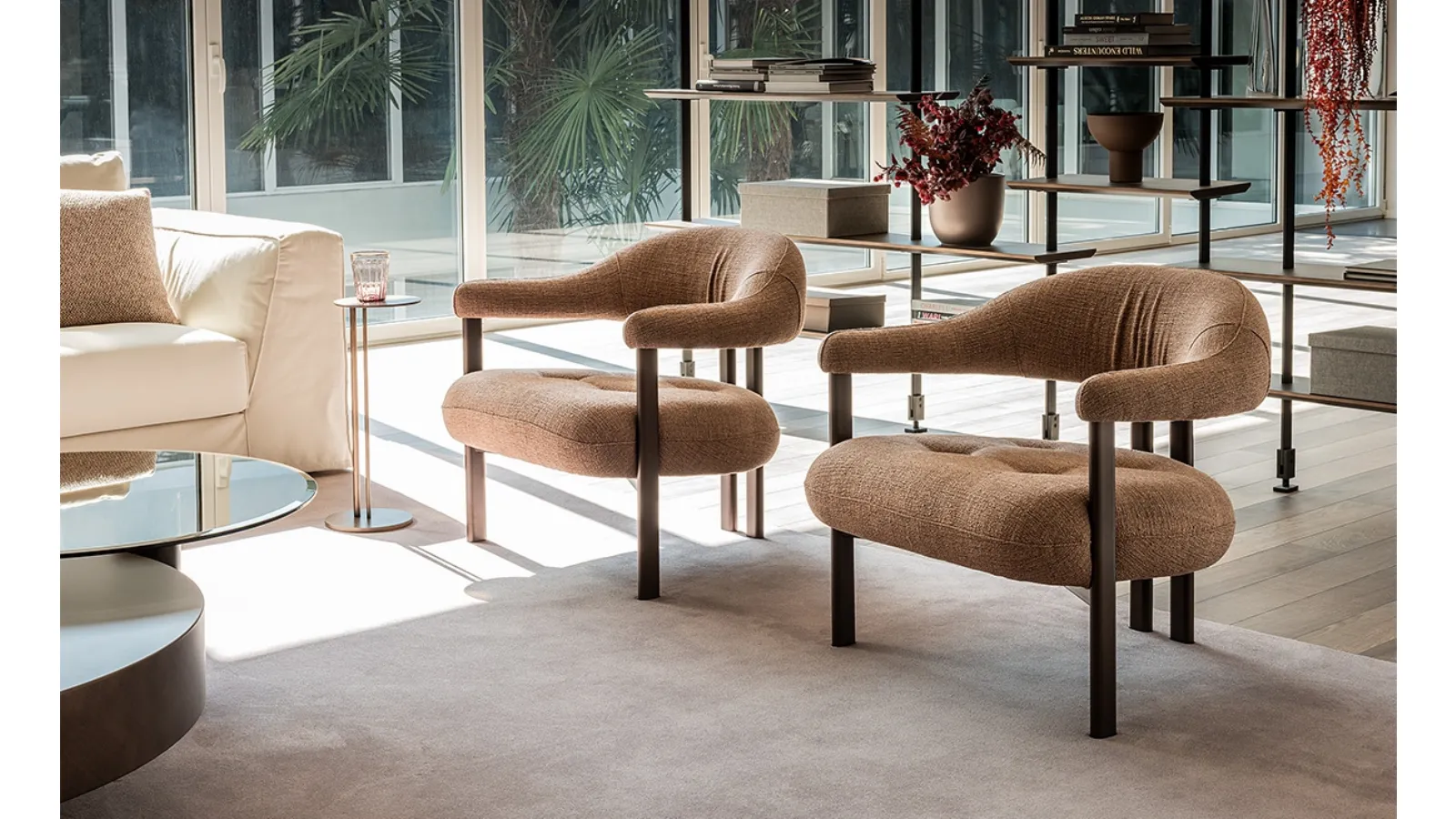 Poltrona in tessuto Greta Lounge di Cattelan Italia