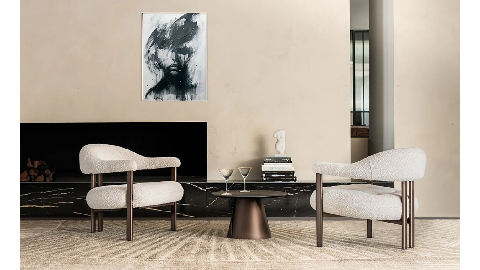 Poltrona in tessuto Greta Lounge di Cattelan Italia