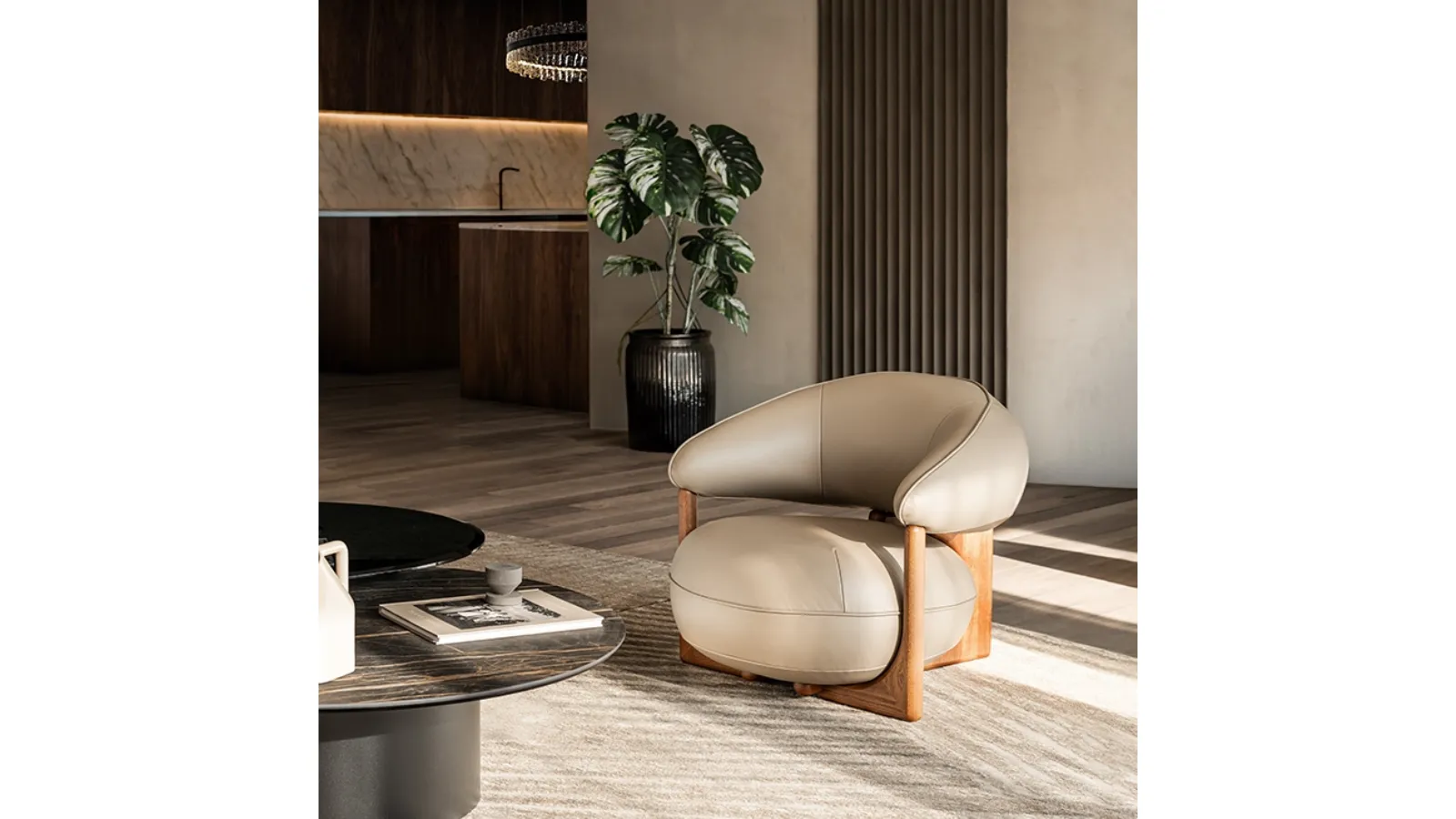 Poltrona in pelle Ruby Lounge di Cattelan Italia