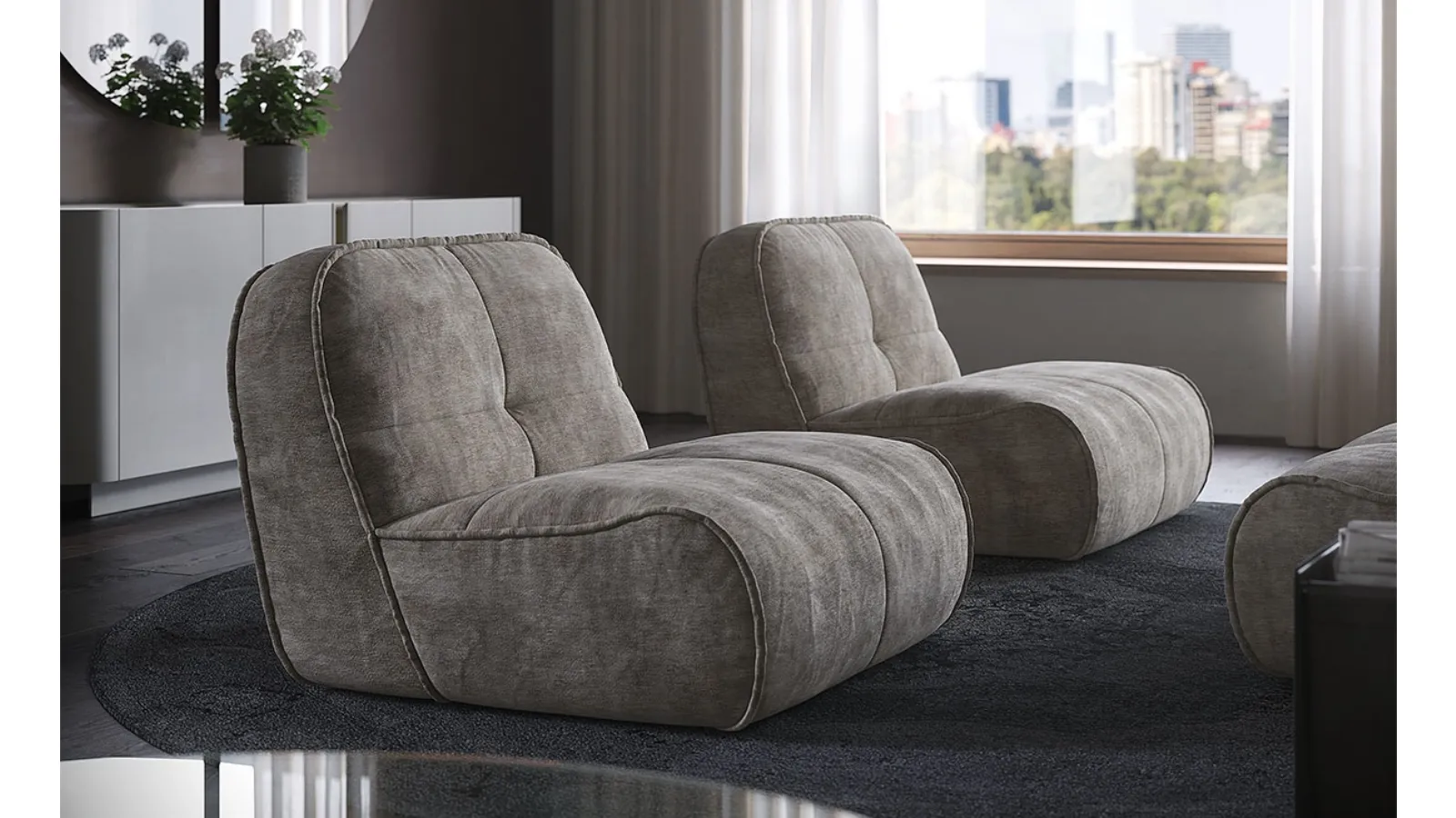 Poltrona imbottita Spencer di Cattelan Italia