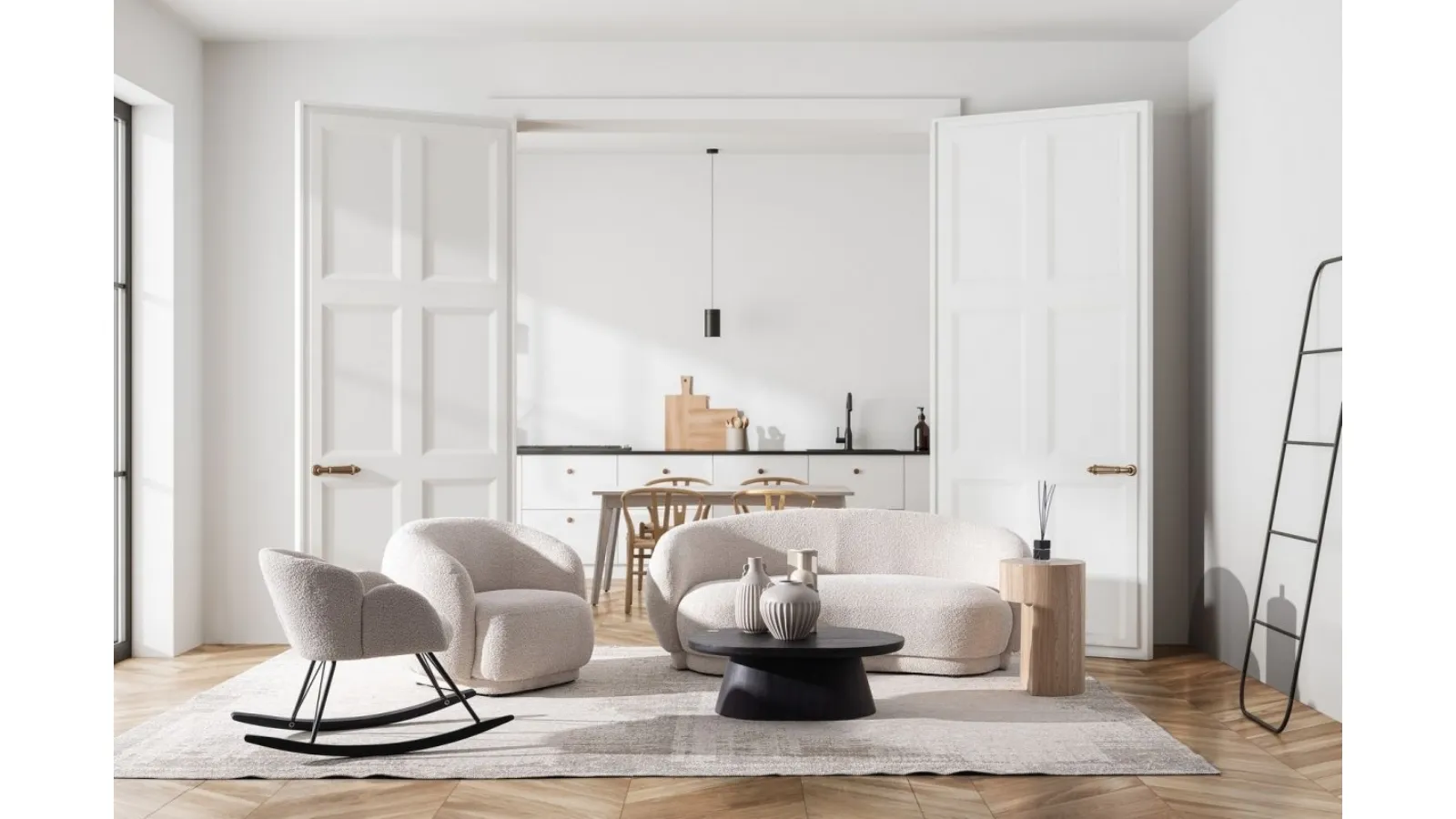 Poltroncina in tessuto Tecla di Bizzotto