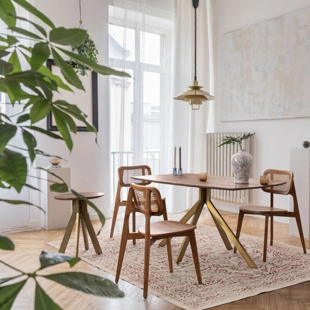 Sedia in legno e Rattan Abby di Bizzotto