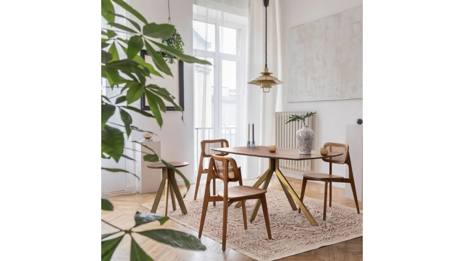 Sedia in legno e Rattan Abby di Bizzotto