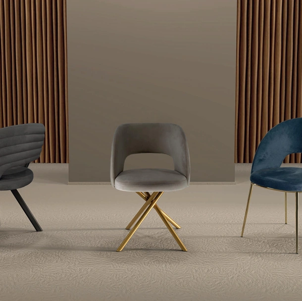 Sedia imbottita Aston di Abitare Interior