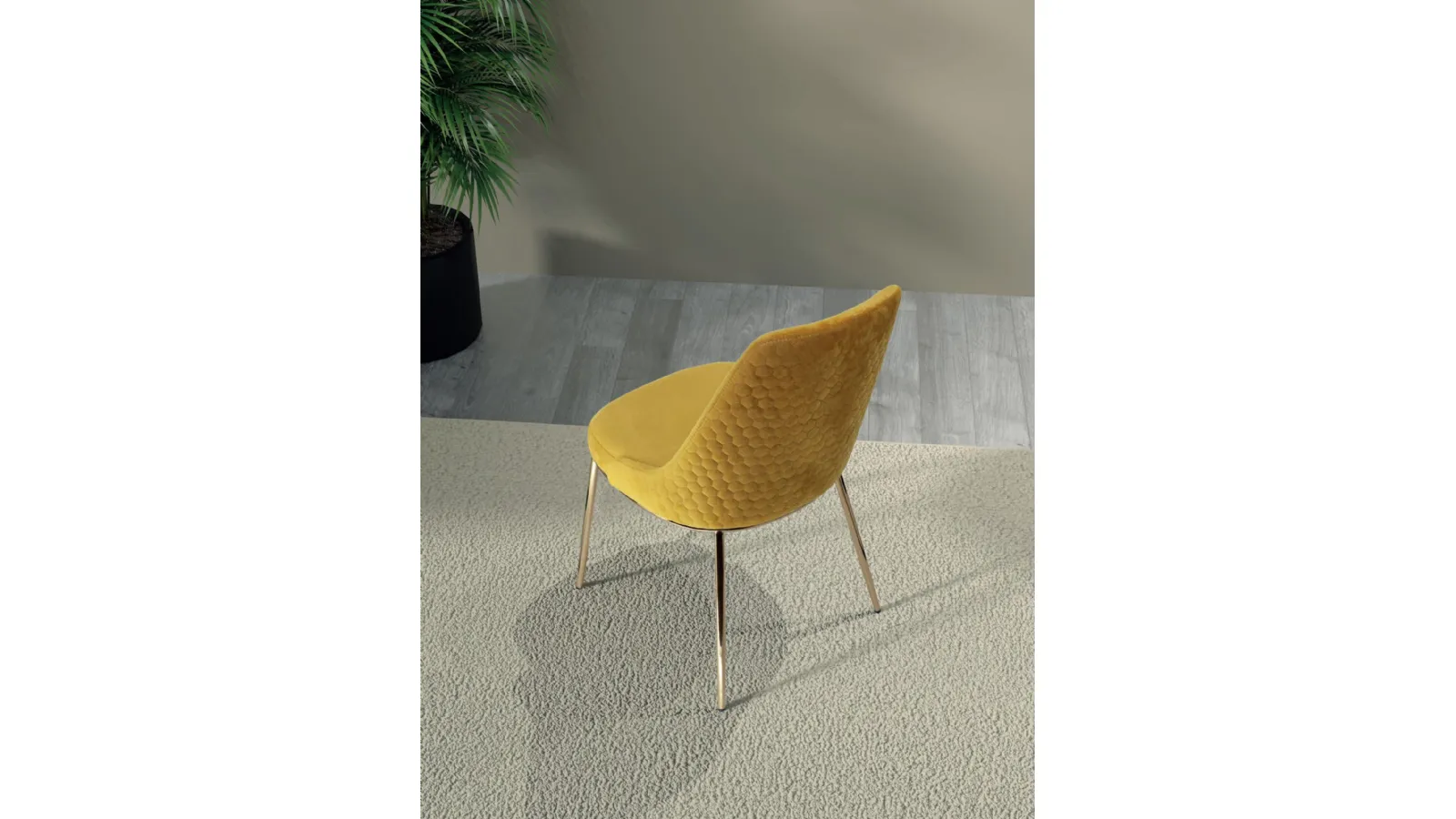 Sedia Grace in vellutino trapuntato di Abitare Interior
