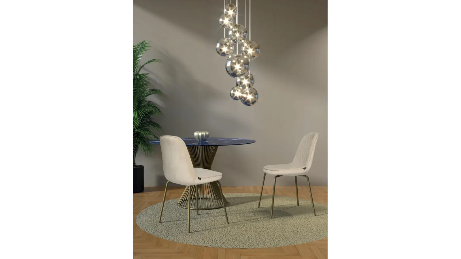 Sedia imbottita Iris di Abitare Interior