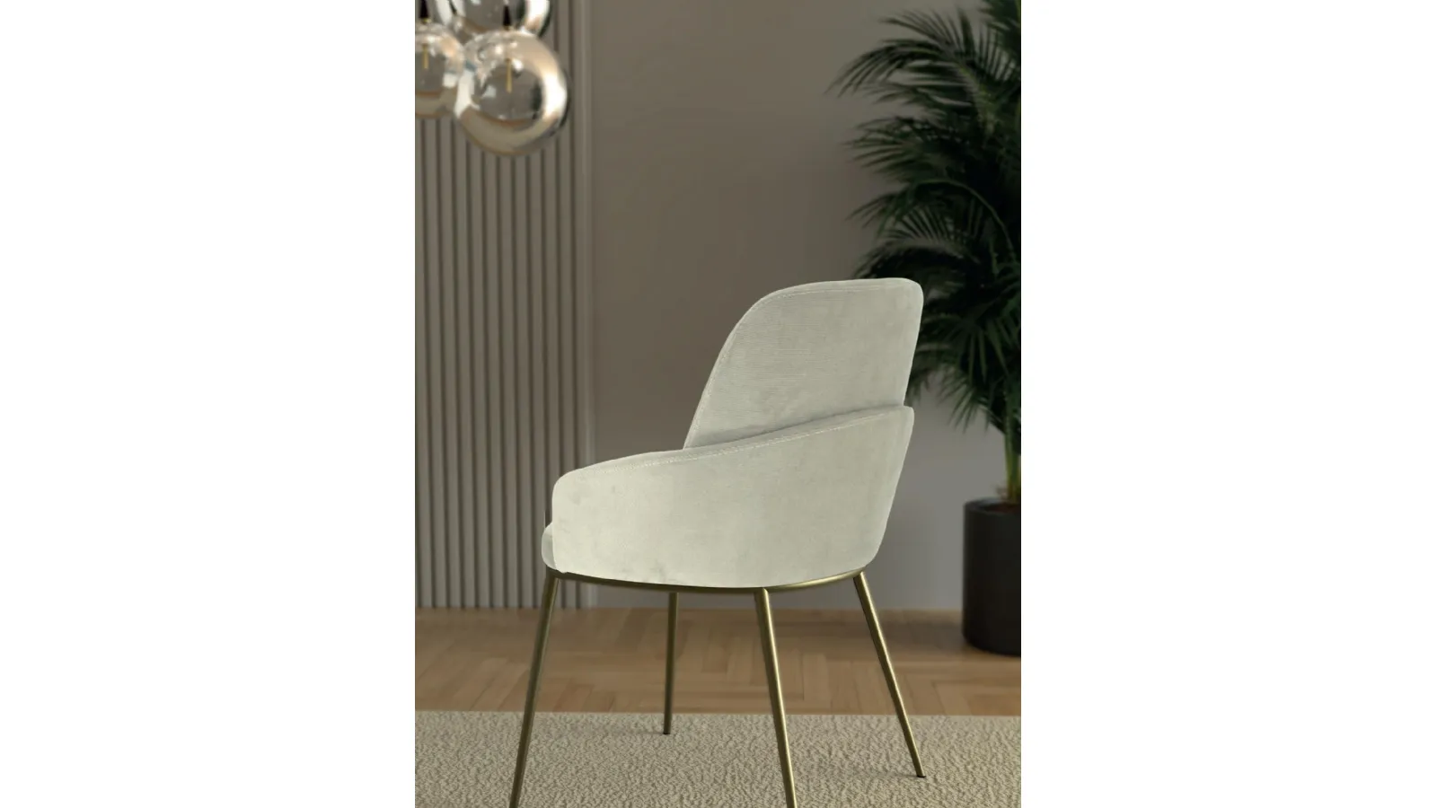 Sedia Millenium in vellutino di Abitare Interior