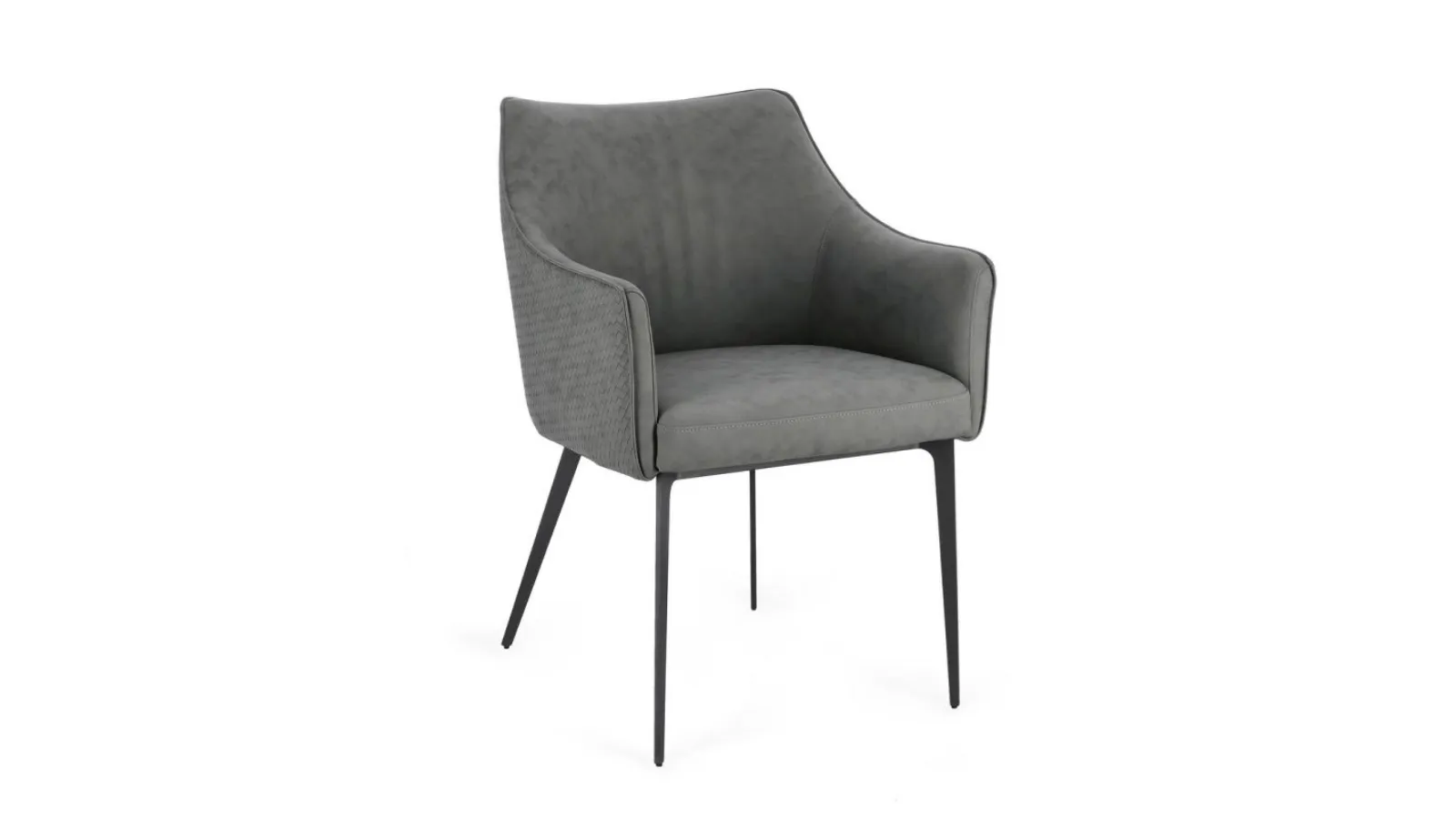 Sedia Russell in ecopelle Grigio Scuro di Bizzotto