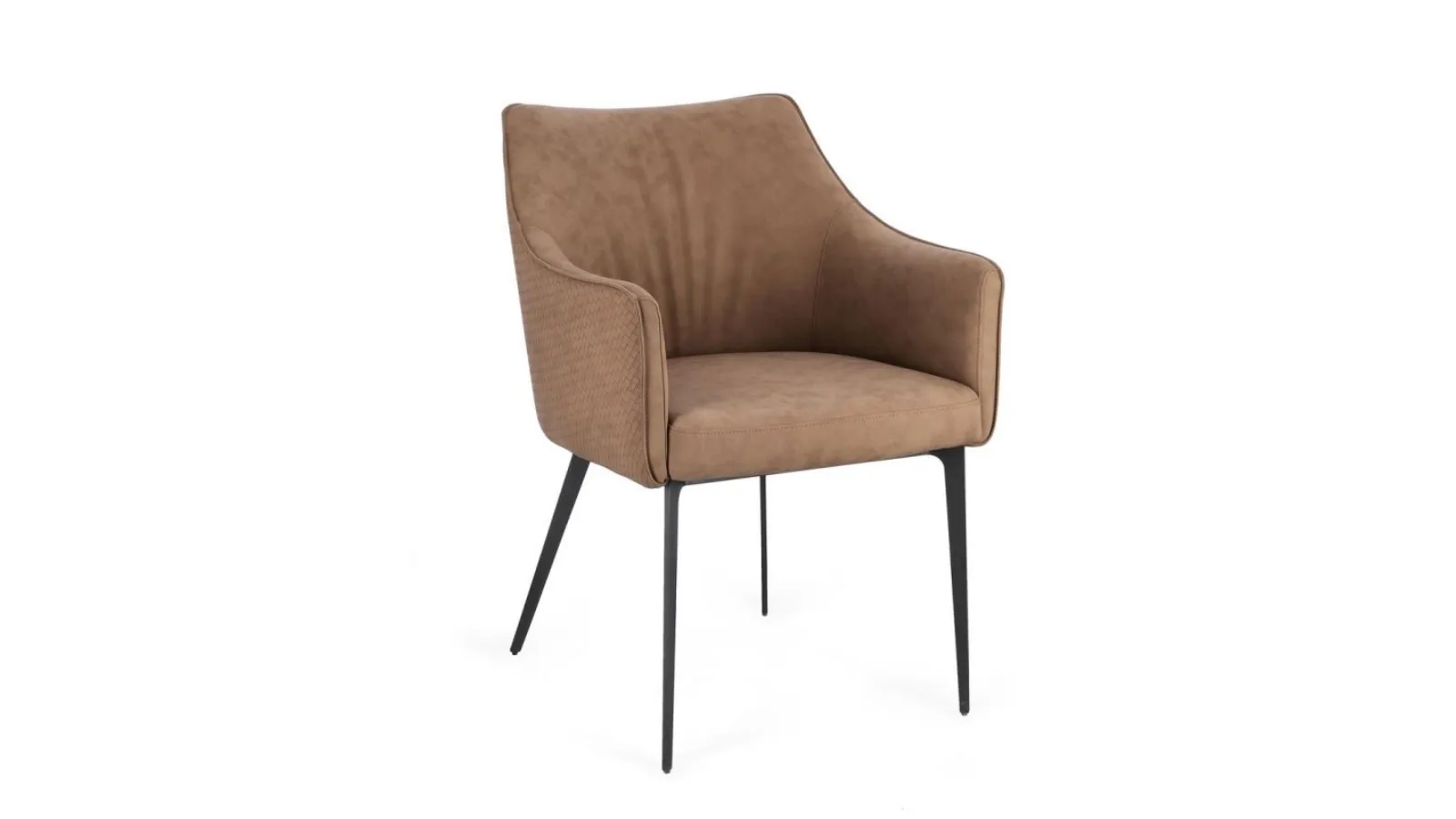 Sedia Russell in ecopelle Cappuccino di Bizzotto