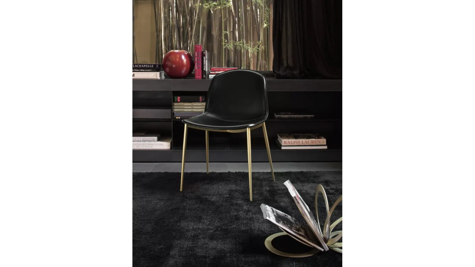 Sedia in pelle Seventy di Bontempi