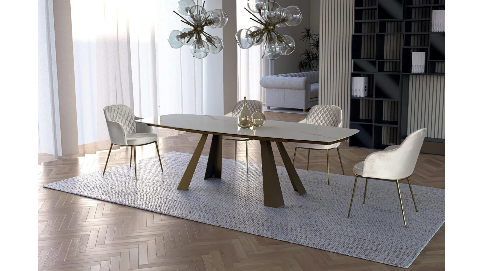 Sedia Tiffany in vellutino di Abitare Interior