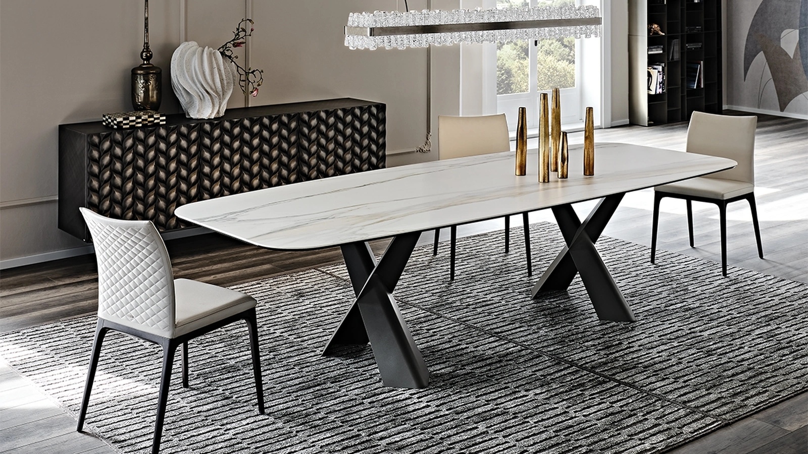 Tavolo con piano in ceramica Mad Max Keramik di Cattelan Italia