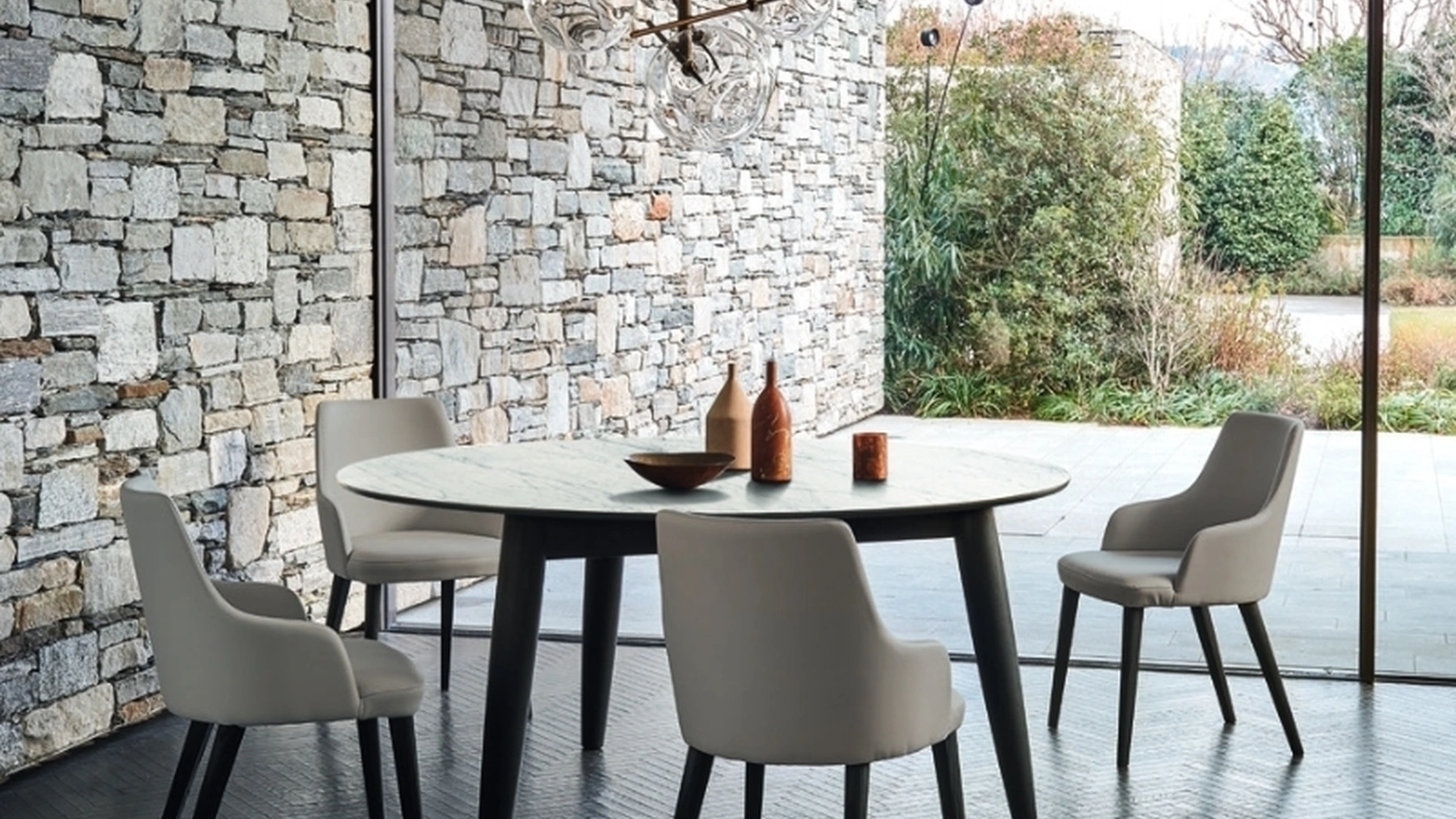 Tavolo Convivio Ceramica Statuarietto Tondo di Sangiacomo
