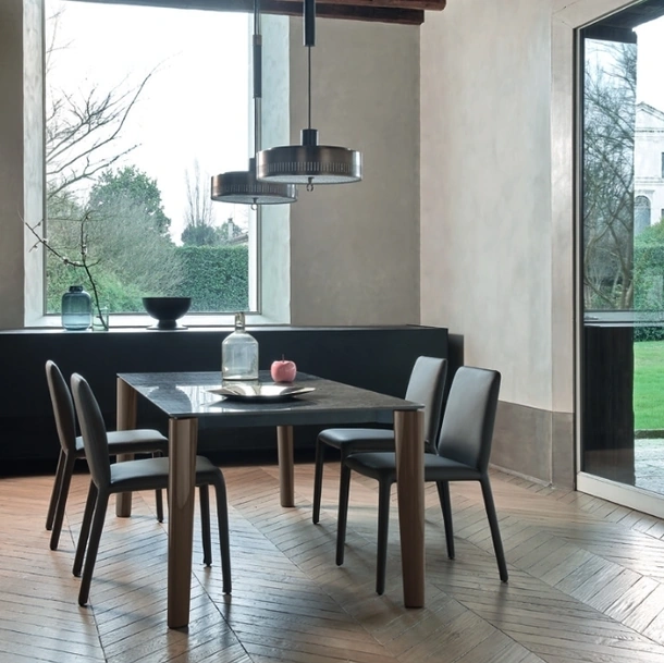 Tavolo Desco Ceramica Nero Greco di Sangiacomo