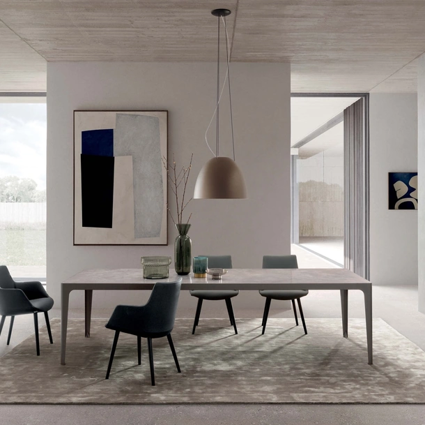 Tavolo Grand More con top in ceramica di Presotto