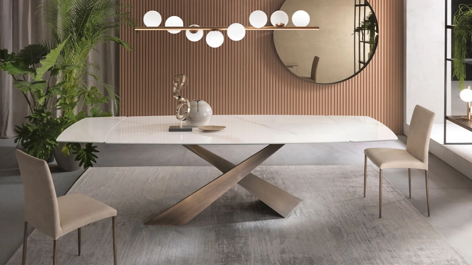 Tavolo allungabile Living Ceramica di Riflessi