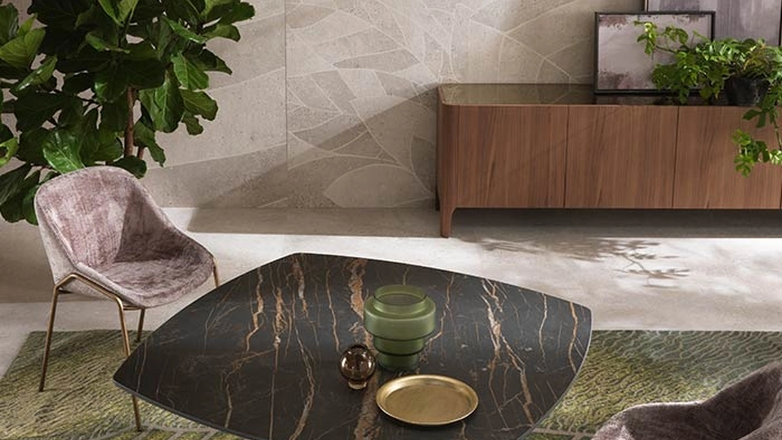 Tavolo allungabile Square con top in ceramica e base in alluminio verniciato di Riflessi