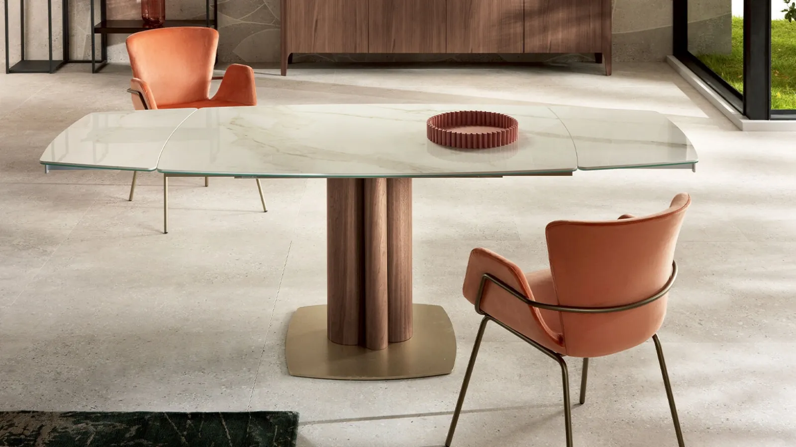 Tavolo allungabile in ceramica Towe di Riflessi