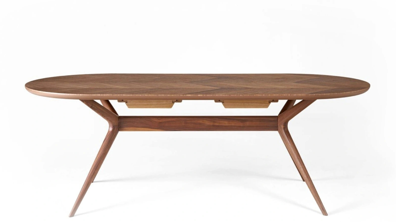 Tavolo in noce canaletto Twist Ovale di Modesign