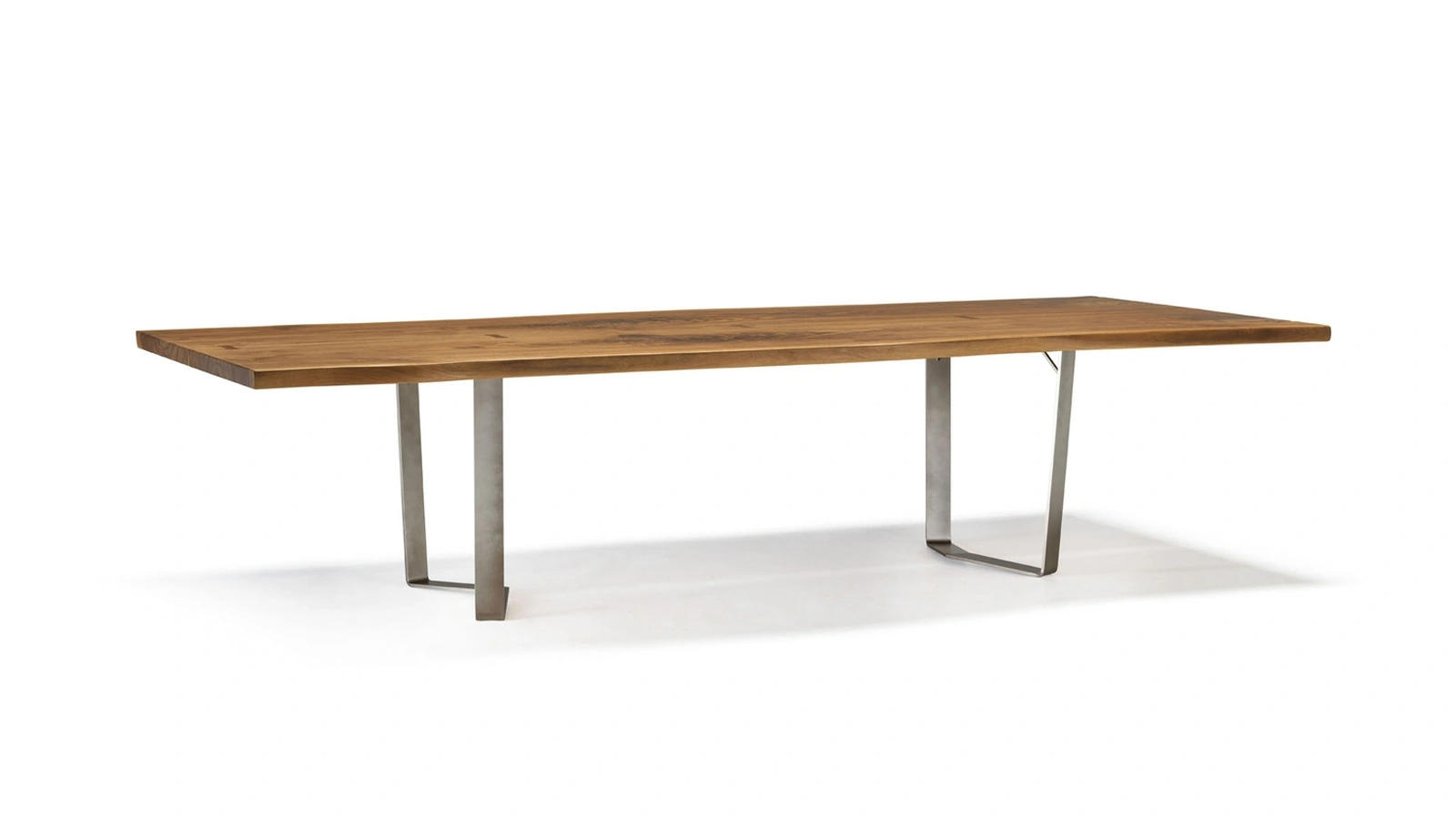 Tavolo Vero GM01 in legno massello con gambe in metallo di Arte Brotto