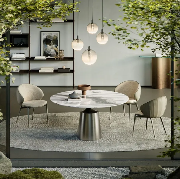 Tavolo rotondo Yoda Marble di Cattelan Italia