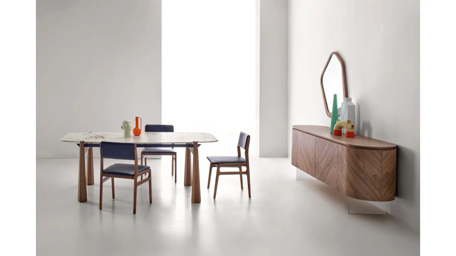 Tavolo York con top in ceramica di Modesign