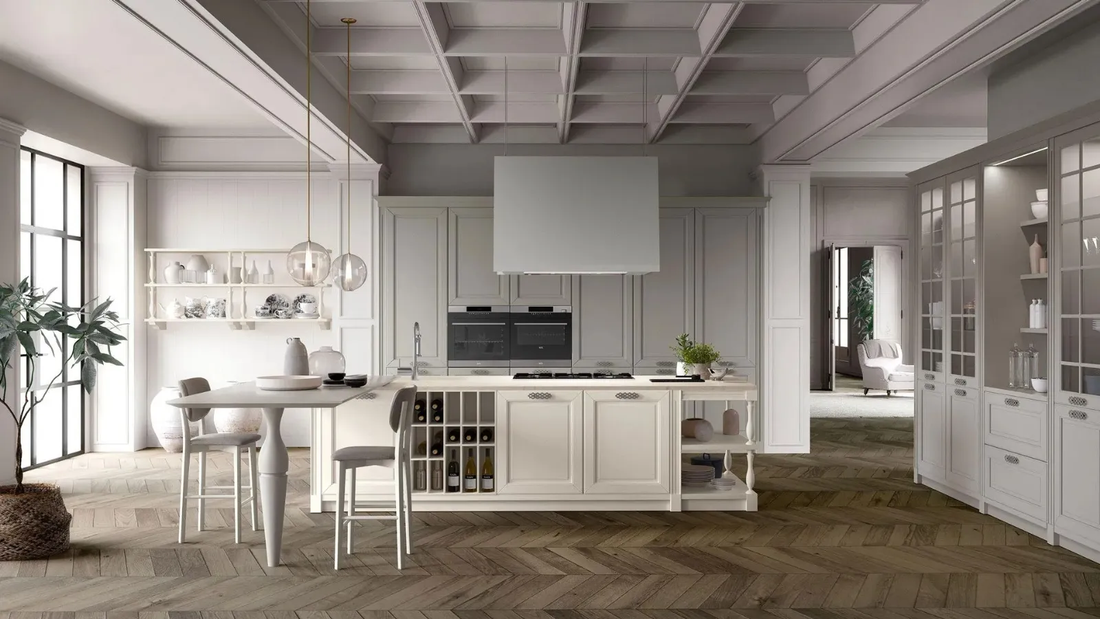 Cucina Classica con isola Dolcevita 02 di Stosa