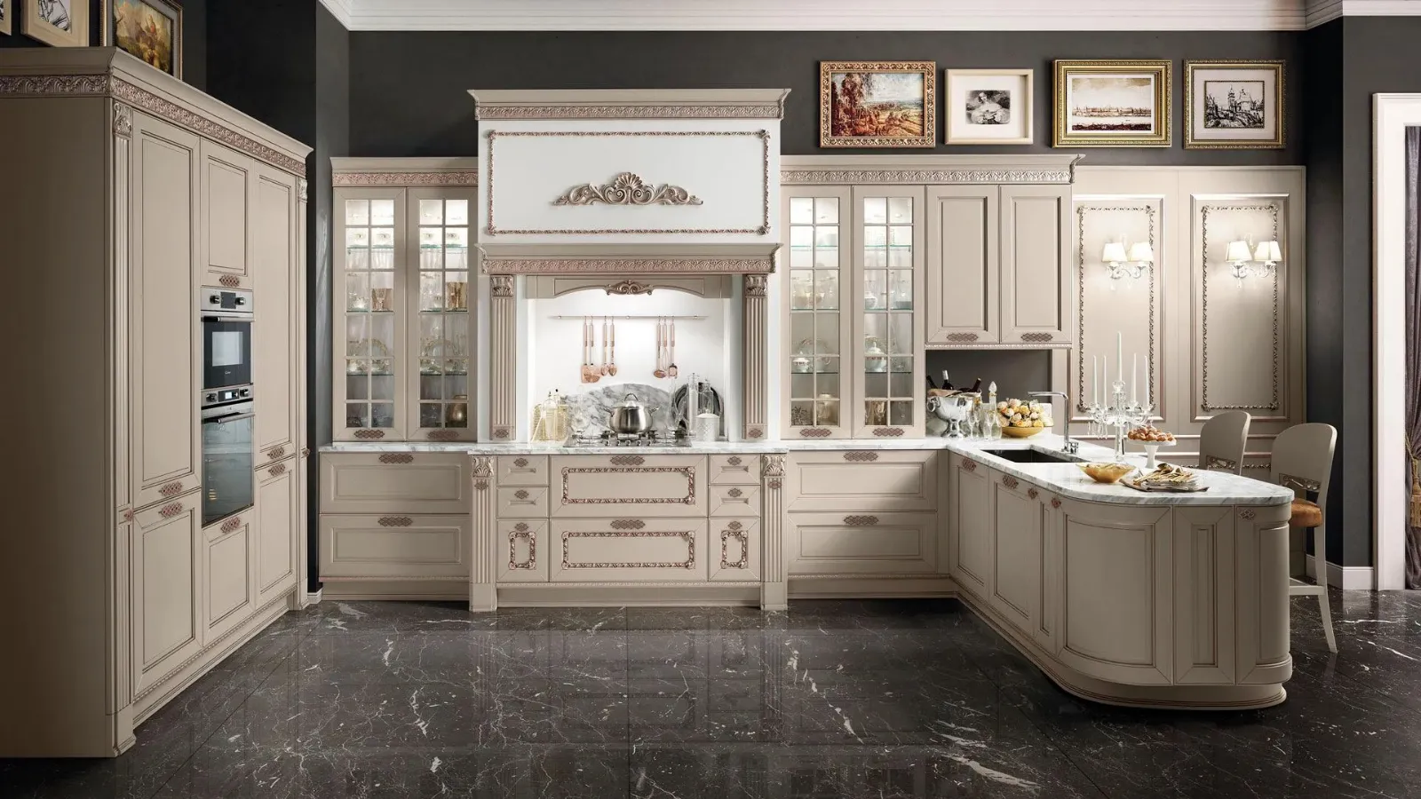 Cucina Classica con penisola Dolcevita 10 di Stosa